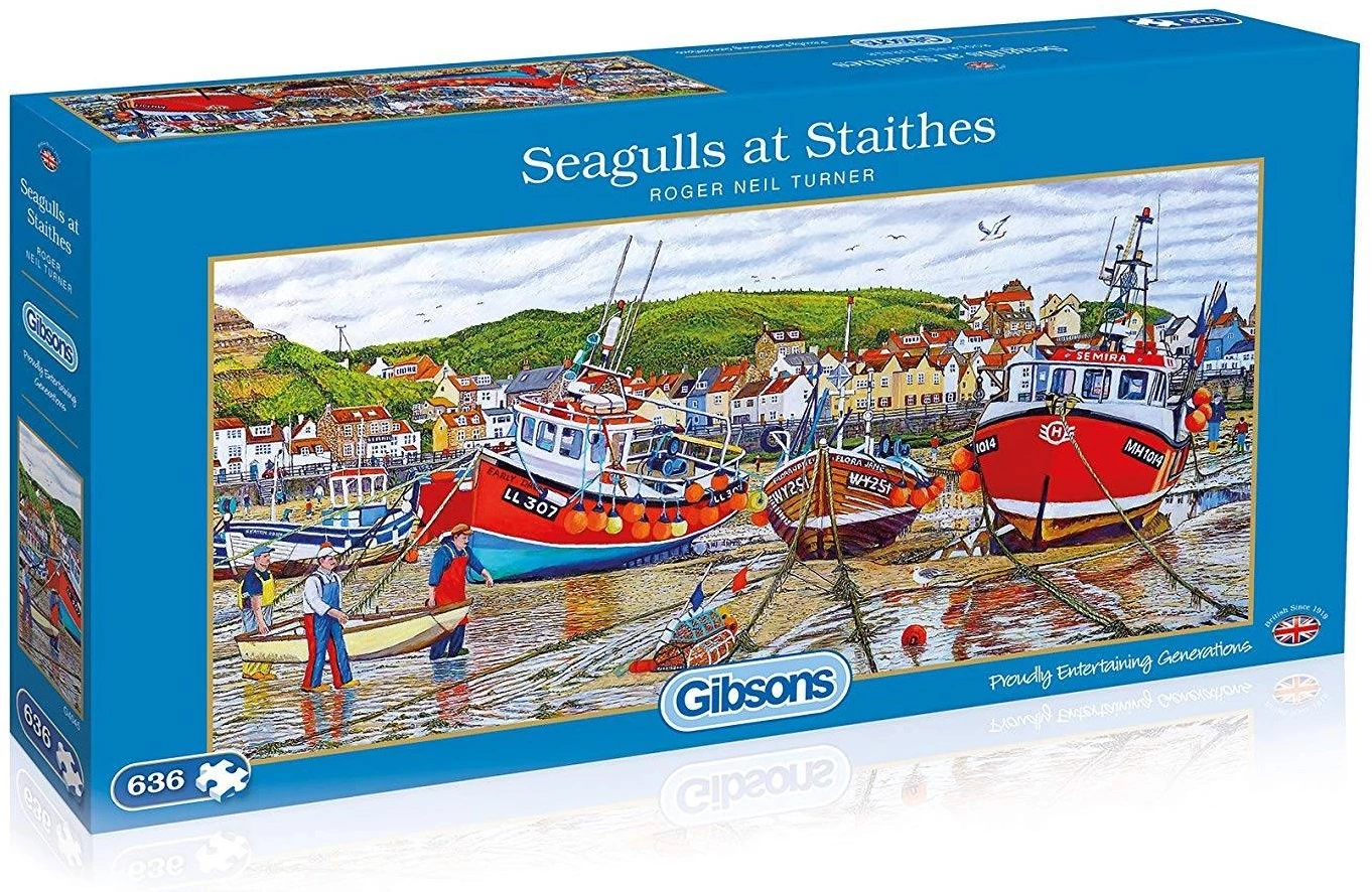 Gibsons Seagulls At Staithes Jigsaw Puzzles (636 Pieces) 3 Gibsons Seagulls At Staithes Jigsaw Puzzles (636 Pieces)