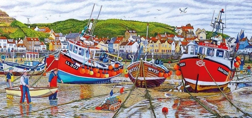 Gibsons Seagulls At Staithes Jigsaw Puzzles (636 Pieces) 4 Gibsons Seagulls At Staithes Jigsaw Puzzles (636 Pieces) - Image 2