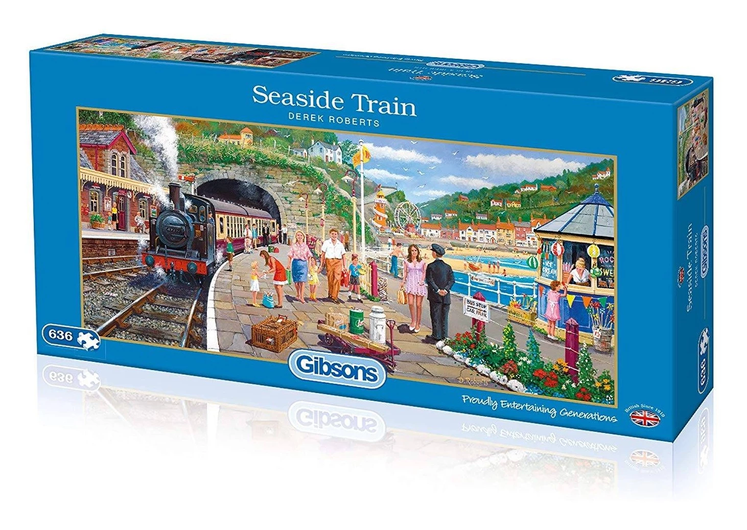 Gibsons Seaside Train 636pc Puzzle 3 Gibsons Seaside Train 636pc Puzzle