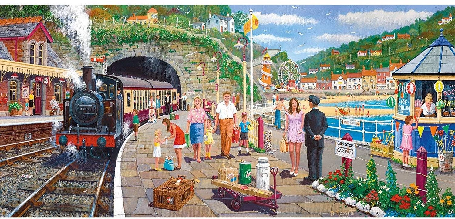 Gibsons Seaside Train 636pc Puzzle 4 Gibsons Seaside Train 636pc Puzzle - Image 2
