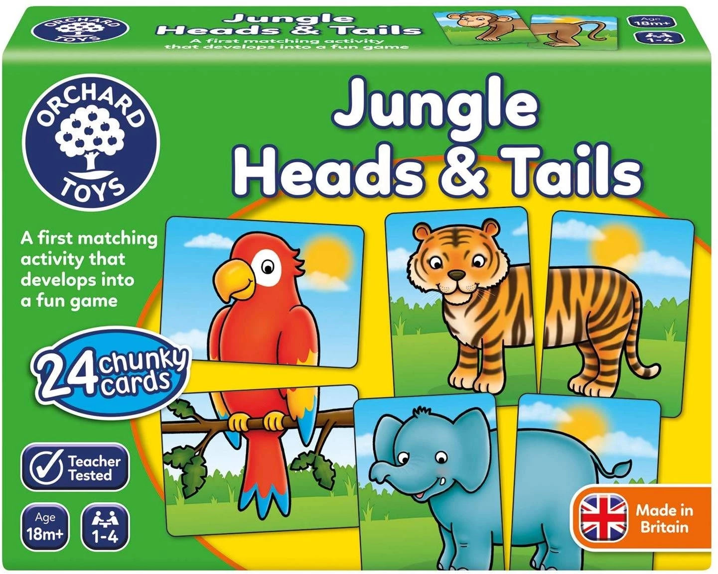 Orchard Toys Jungle Heads & Tails 3 Orchard Toys Jungle Heads & Tails
