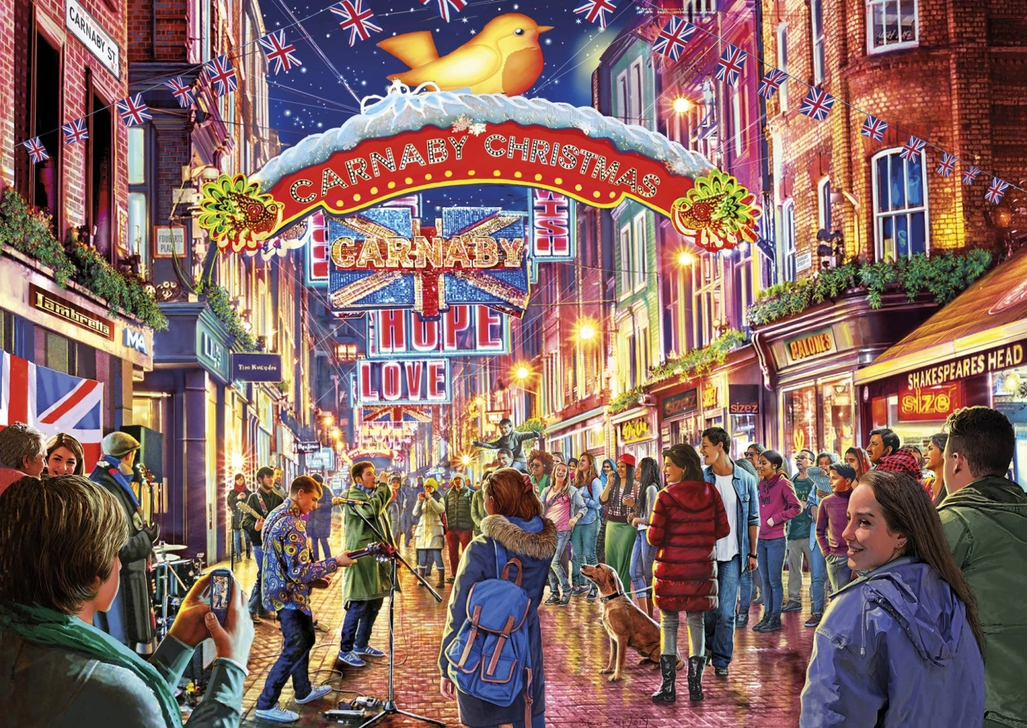 Gibsons Carnaby Street Jigsaw Puzzle (500 Pieces) 3 Gibsons Carnaby Street Jigsaw Puzzle (500 Pieces) - Image 2