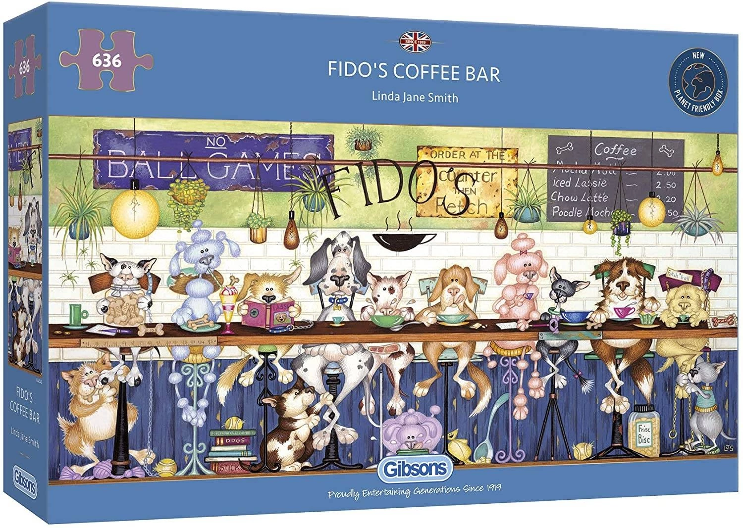 Gibsons Fido's Coffee Bar Jigsaw Puzzle (636 Pieces) 3 Gibsons Fido's Coffee Bar Jigsaw Puzzle (636 Pieces)