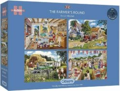 Gibsons The Farmer's Round Jigsaw Puzzle (4 X 500 Pieces)