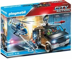 Playmobil 70575 City Action Police Helicopter Pursuit With Runaway Van