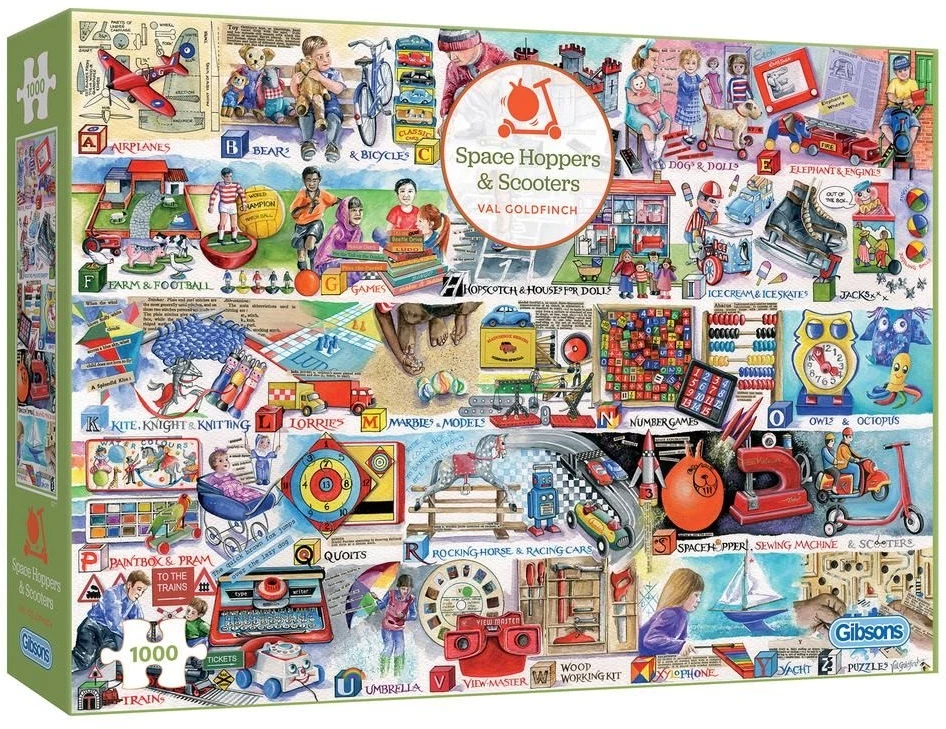 Gibsons Space HoppersScooters 1000pc Puzzle 3 Gibsons Space HoppersScooters 1000pc Puzzle