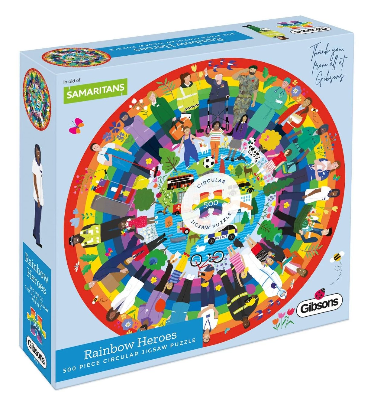 Gibsons Rainbow Heroes 500pc Circular Puzzle 3 Gibsons Rainbow Heroes 500pc Circular Puzzle