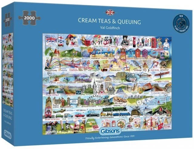 Gibsons Cream TeasQueuing 2000pc Puzzle 3 Gibsons Cream TeasQueuing 2000pc Puzzle