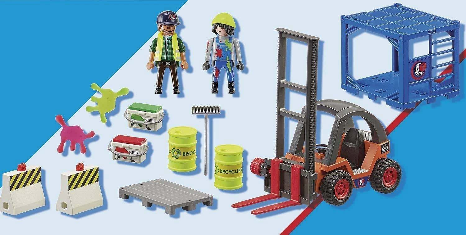 Playmobil City Action 70772 Forklift With Freight 4 Playmobil City Action 70772 Forklift With Freight - Image 2