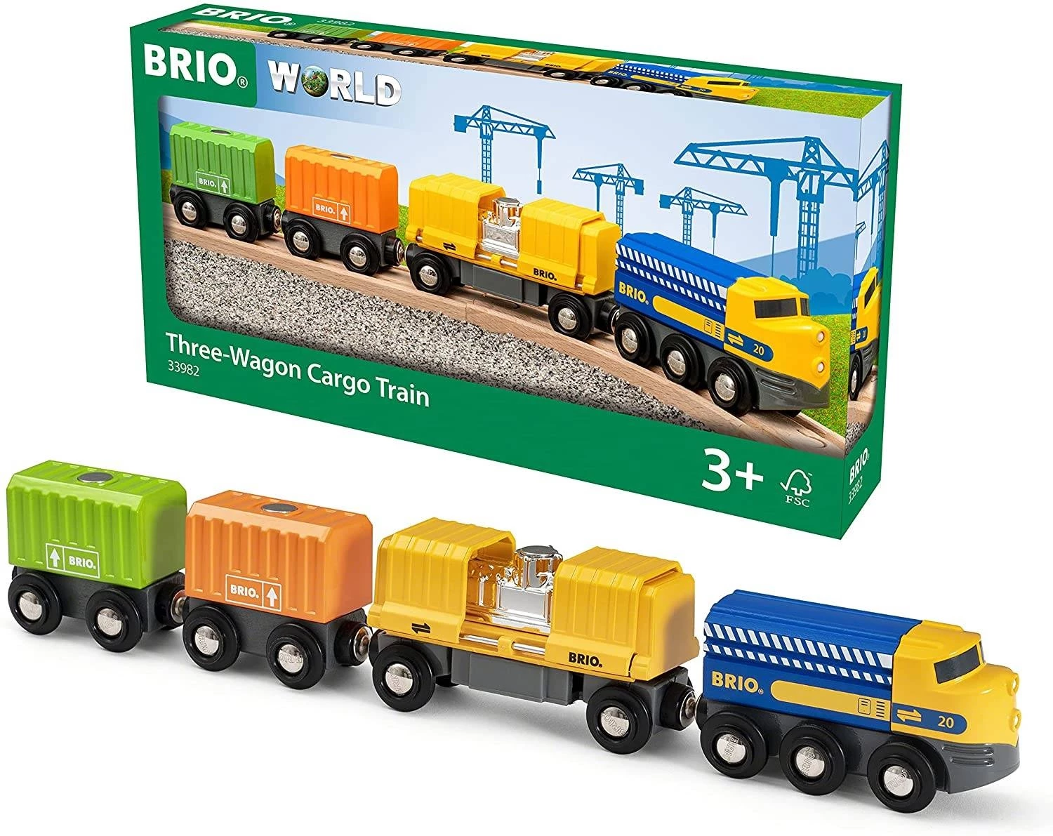 Brio World - 33982 Three Wagon Cargo Train 3 Brio World - 33982 Three Wagon Cargo Train
