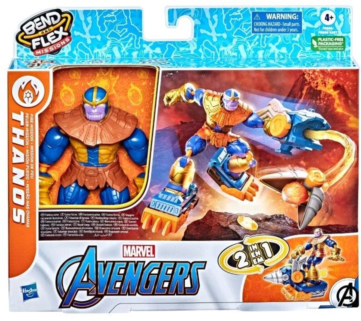 Hasbro Avengers Bend And Flex Thanos Fire Mission 3 Hasbro Avengers Bend And Flex Thanos Fire Mission