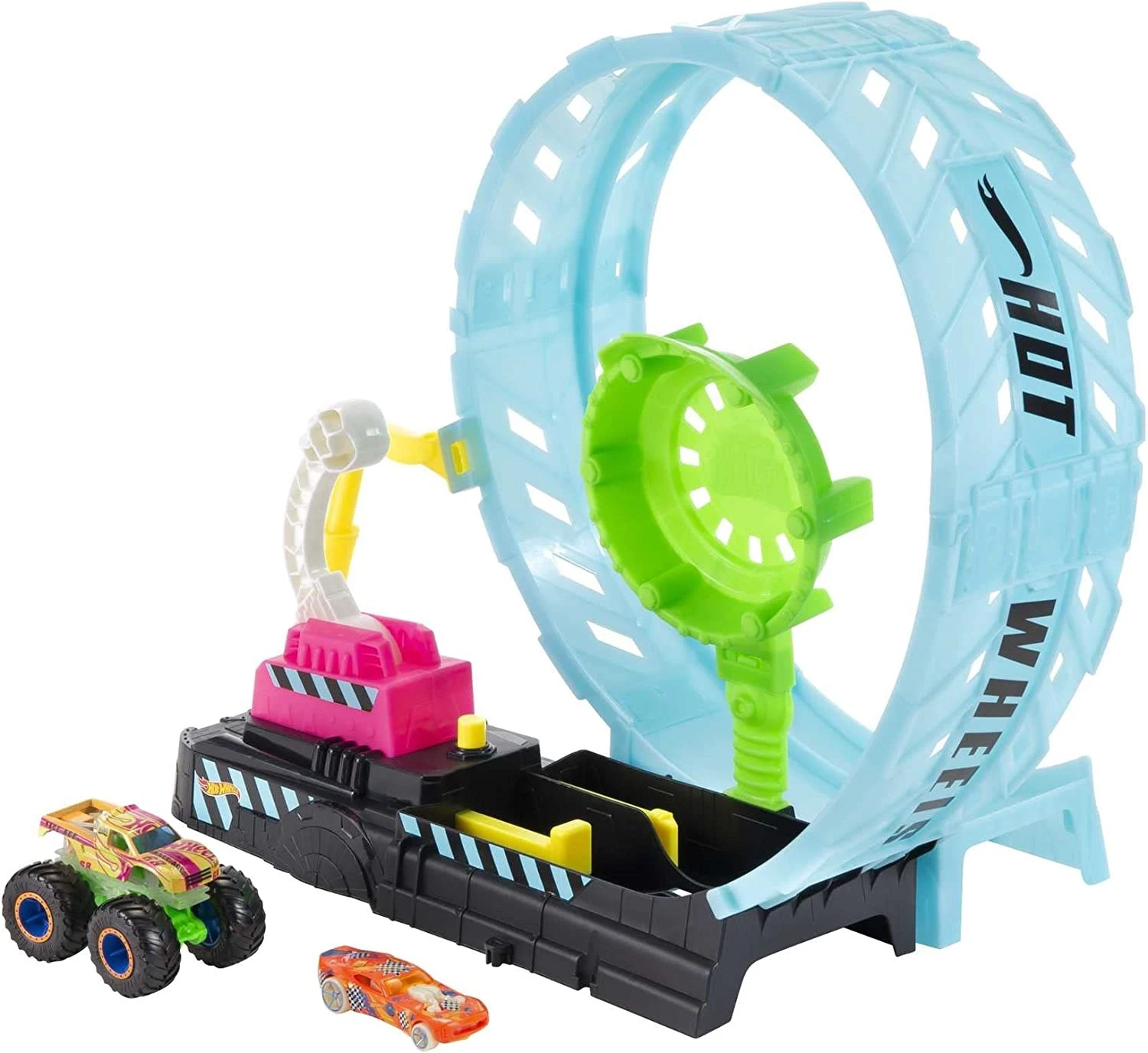 MATTEL Hot Wheels Monster Trucks Glow-In-The Dark Epic Loop Challenge Playset 3 MATTEL Hot Wheels Monster Trucks Glow-In-The Dark Epic Loop Challenge Playset