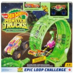 MATTEL Hot Wheels Monster Trucks Glow-In-The Dark Epic Loop Challenge Playset 7 MATTEL Hot Wheels Monster Trucks Glow-In-The Dark Epic Loop Challenge Playset -Gibsons Sales Store 48284 38382
