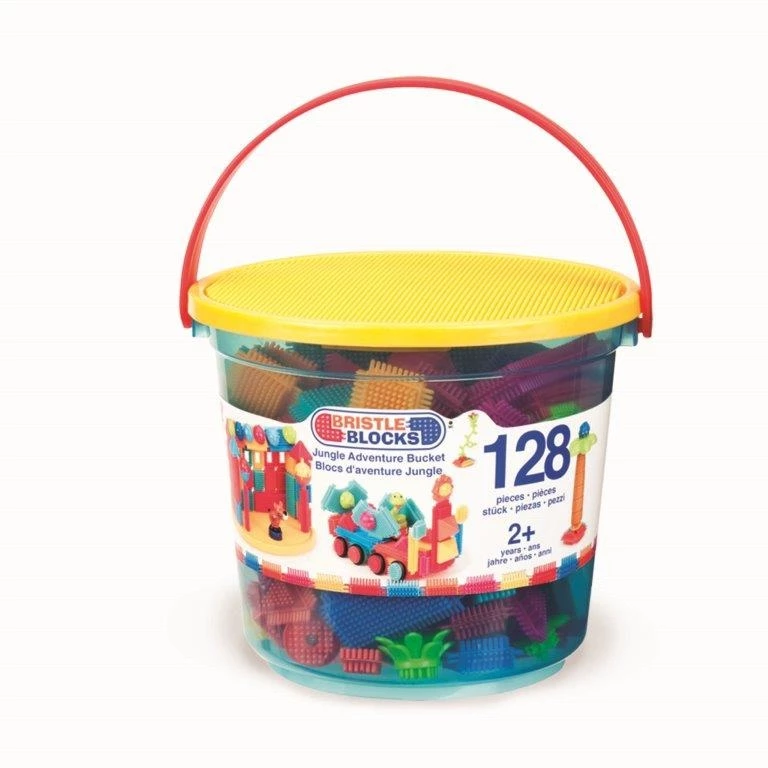 Bristle Blocks 128pc Jungle Adventure Bucket 3 Bristle Blocks 128pc Jungle Adventure Bucket