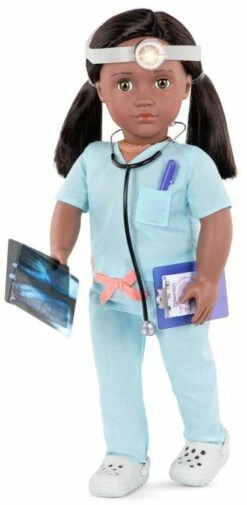 Our Generation Cierra 46cm Doctor Doll With Scrubs Outfit