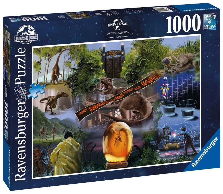 Ravensburger Jurassic Park Movie Poster, 1000pc 3 Ravensburger Jurassic Park Movie Poster, 1000pc