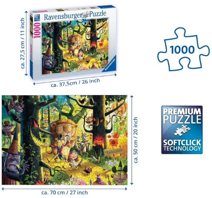 Ravensburger Lions, Tigers And Bears, Oh My! (Wizard Of Oz), 1000pc 4 Ravensburger Lions, Tigers And Bears, Oh My! (Wizard Of Oz), 1000pc - Image 2