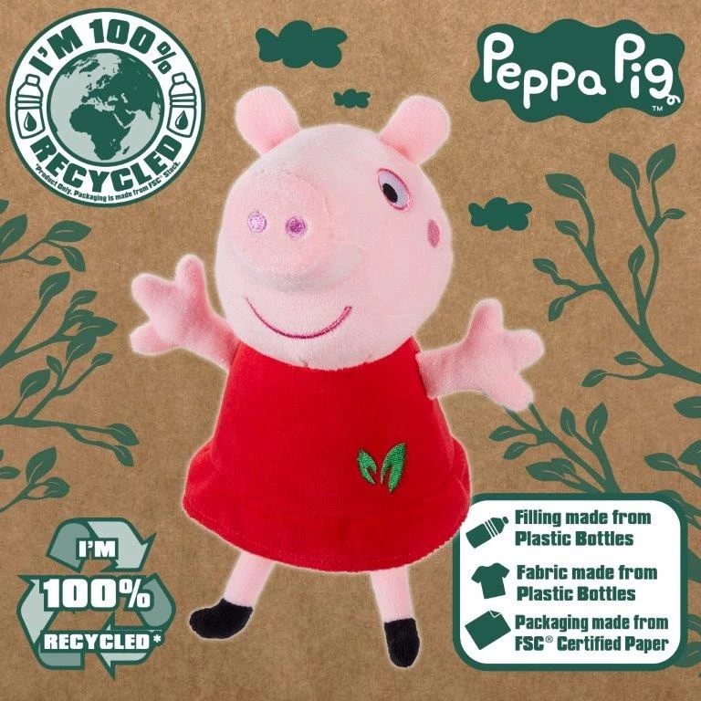 Peppa Pig Eco Plush Red Dress Peppa 5 Peppa Pig Eco Plush Red Dress Peppa - Image 3