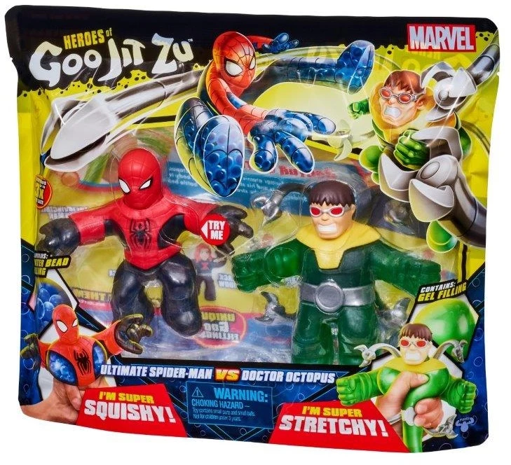 Heroes Of Goo Jit Zu Marvel Versus Pack - Iron Spider Vs Doc 3 Heroes Of Goo Jit Zu Marvel Versus Pack - Iron Spider Vs Doc