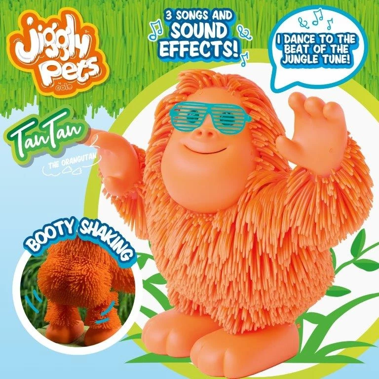 Jiggly Pets Tan Tan The Orangutan 4 Jiggly Pets Tan Tan The Orangutan - Image 2